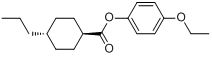 反-4-丙基-环己烷羧酸-4-乙氧基苯酯分子式结构图