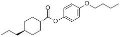 反-4-丙基-1-环己甲酸-4-丁氧基苯酯分子式结构图