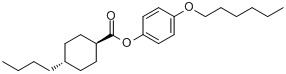 反-4-丁基-1-环己甲酸-4-己氧基苯酯分子式结构图