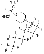 N-乙基-1,1,2,2,3,3,4,4,5,5,6,6,7,7,7-十五氟-N-[2-(膦酰基氧)乙基]-1-庚烷磺酰胺的二铵盐;N-乙基-1,1,2,2分子式结构图