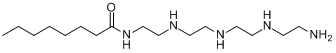 N-[2-[[2-[[2-[(2-氨乙基)氨基]乙基]氨基]乙基]氨基]乙基]辛酰胺分子式结构图