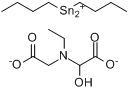 二丁基(N-(羧甲基)-N-(2-羟乙基)甘氨酸(2-)-锡分子式结构图