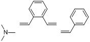 二乙烯基苯与苯乙烯和氯甲基化-季铵化的三甲胺的聚合物分子式结构图