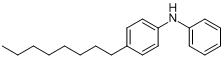 N-[(1,1,3,3-四甲基丁基)苯基]-1-萘胺与4-辛基-N-(4-辛基苯基)苯胺的聚合物分子式结构图