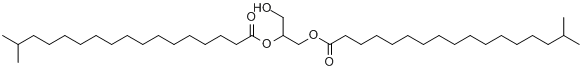 二异十八烷酸甘油酯;甘油二异十八烷酸酯分子式结构图