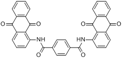 C.I.颜料黄193;N,N'-二(9,10-二氢-9,10-二氧代-1-蒽基-1,4-苯二甲酰胺分子式结构图