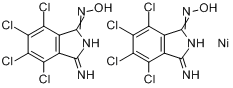 二(3-氨基-4,5,6,7-四氯-1H-1-异吲哚酮肟盐-N2,O1-)合镍分子式结构图