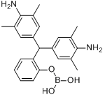 4-氨基-α-(4-氨基-3,5-二甲基苯基)-α-(2,6-二氯苯基)-3,5-二甲基苯甲醇与硼酸的单酯分子式结构图