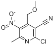 6-氯-5-氰基-4-甲氧甲基-2-甲基-3-硝基吡啶;2-氯-4-(甲氧甲基)-6-甲基-5-硝基烟腈分子式结构图