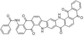 N-(9,10,15,18,20,21-六氢-5,10,15,18,21-五氧代-5H-萘并[2,3-H]萘并[2',3'：6,7]吲哚并[2,3-B]吖啶-4-基)?分子式结构图