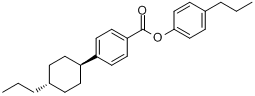 反-4-(4-正丙基环己基)苯甲酸-4-正丙基苯基酯分子式结构图