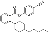 反-4-(4-正戊基环己基)苯甲酸-4-氰基苯酯分子式结构图