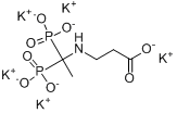 N-(1,1-二磷酰乙基)-β-丙氨酸钾盐分子式结构图