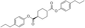 反-1,4-环己烷二羧酸二(4-丙基苯基)酯分子式结构图