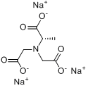 N,N-二(羰甲基)-L-丙氨酸钠盐分子式结构图