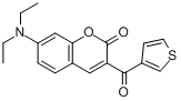 7-二乙基氨基-3-噻吩甲酰基香豆素分子式结构图