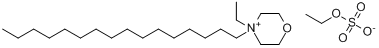 4-乙基-4-十六烷基-吗啉硫酸翁盐乙酯分子式结构图