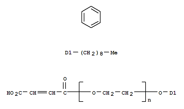 α-马来酸基聚乙二醇壬基苯醚分子式结构图