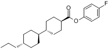 反-4-(反-4-丙基环己基)-1-环己烷甲酸-4-氟苯酯分子式结构图