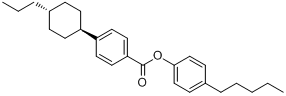 反-4-(4-正丙基环己基)苯甲酸-4-正戊基苯酯分子式结构图