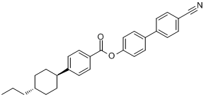 4-(反-4-丙基环己基)苯甲酸-4-氰基-4'-联二苯基酯分子式结构图