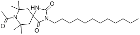 8-乙酰基-3-十二烷基-7,7,9,9-四甲基-1,3,8-三氮杂螺[4.5]癸烷-2,4-二酮分子式结构图