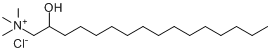 N,N,N-三甲基-2-羟基十六烷基氯化铵分子式结构图