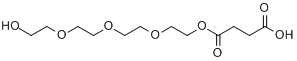 丁二酸单[2-[2-[2-(2-羟基乙氧基)乙氧基]乙氧基]乙基]酯;聚乙二醇单琥珀酸酯分子式结构图