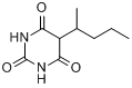 5-(1-甲基丁基)巴比妥酸;5-(1-甲基丁基)-2,4,6(1H,3H,5H)-嘧啶三酮分子式结构图