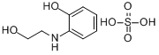 N-(2-羟基乙基)-O-氨基苯酚硫酸盐分子式结构图