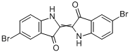 5-溴-2-(5-溴-1,3-二氢-3-氧-2H-吲哚-2-亚基)-1,2-二氢-3H-吲哚-3-酮分子式结构图