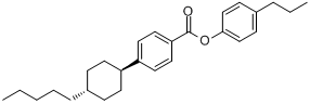 反-4-(4-正戊基环己基)苯甲酸-4-正丙基苯酯分子式结构图