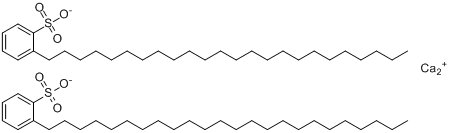 二(二十四烷基苯磺酸)钙分子式结构图