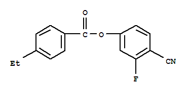 4-乙基苯甲酸-3-氟-4-氰基苯酯分子式结构图