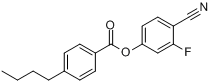 4-丁基苯甲酸-3-氟-4-氰基苯酯分子式结构图