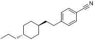 反-4-[2-(4-正丙基环己基)乙基]苯甲腈分子式结构图