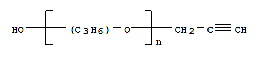 α-2-丙炔基-ω-羟基-聚[氧(甲基-1,2-乙二基)]分子式结构图