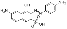 6-氨基-4-羟基-2-萘磺酸与5(或8)-氨基-2-萘磺酸钾钠盐和重氮化6-氨基-3-[(4-氨苯基)偶氮]-4-羟基-2-萘磺酸?分子式结构图