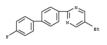 5-乙基-2-(4'-氟联二苯)嘧啶分子式结构图