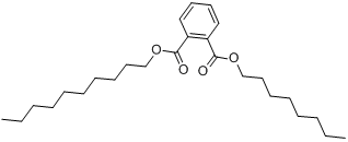 1,2-苯二甲酸癸基辛基酯;邻苯二甲酸正辛正癸酯分子式结构图