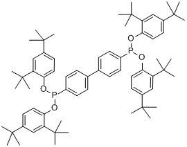 抗氧剂THP-EPQ;四(2,4-二叔丁基酚)-4,4'-联苯基二亚磷酸酯分子式结构图