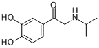 异丙基肾上腺酮;(3,4-二羟基苯基)[(异丙基氨基)甲基]酮;1-(3,4-二羟基苯基)-2-[(1-甲基乙基)氨基]乙酮分子式结构图