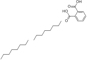 1,2-苯二甲酸二(1-甲基庚基)酯;邻苯二甲酸二仲辛酯;邻苯二甲酸二辛酰分子式结构图