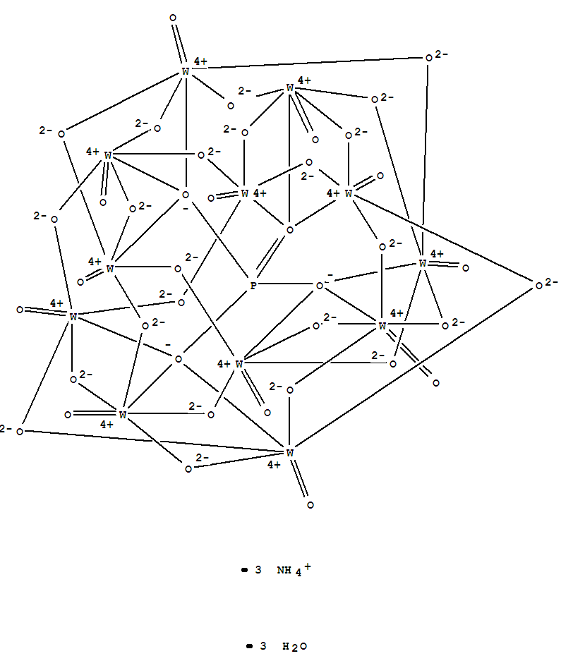 磷钨酸铵,三水分子式结构图