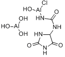 氯代[(2,5-二氧-4-咪唑烷烯)脲基]四羟基双铝分子式结构图