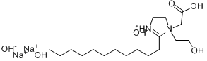 氢氧化4,5-二氢-1-(2-羟乙基)-1-羧甲基-2-十一烷基-1H-咪唑翁二钠盐分子式结构图