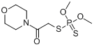 茂果;O,O-二甲基-S-(N-吗啉基甲酰甲基)一硫代磷酸酯分子式结构图