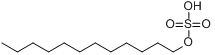 硫酸单十二烷基酯;硫酸十二烷基酯;硫酸月桂基酯分子式结构图