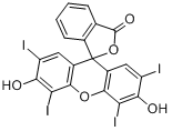 樱桃红;四碘荧光素;赤藓红;食用色素红色3号;3,'6'-二羟基-2,'4,'5,'7,'-四碘螺[异苯并呋喃-1(3H),9'-[9H]占分子式结构图