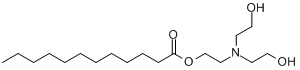十二酸-2-[双(2-羟乙基)氨基]乙酯分子式结构图